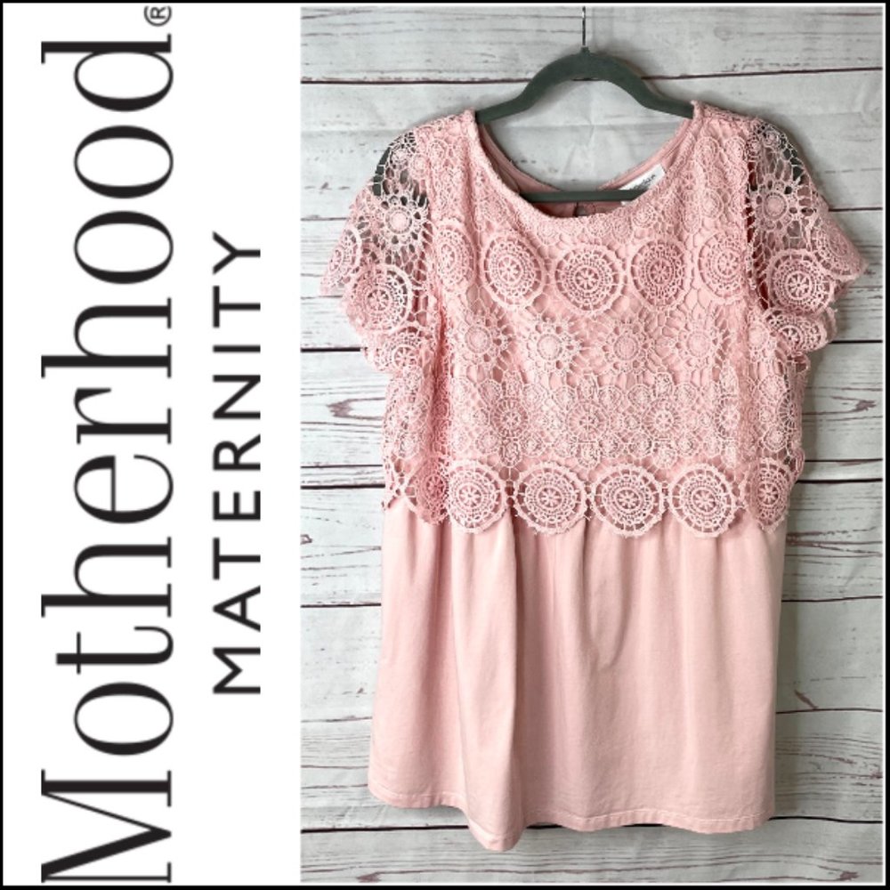 Motherhood Maternity Lace Top Size Large